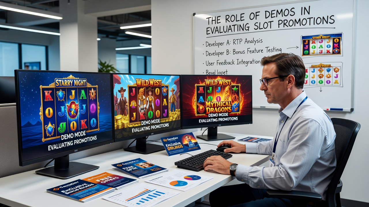 Comparison chart of slot features from various game developers with demo play elements